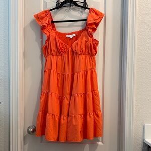 Endless Rose Bright Orange Dress